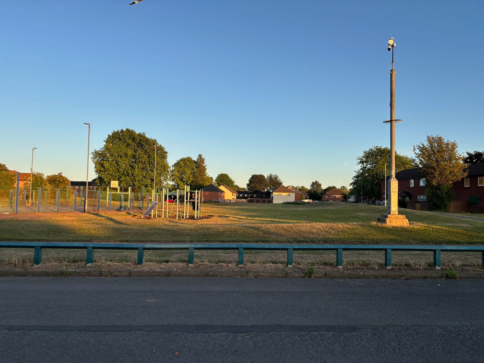 one of the recreation grounds at sunset